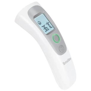 Thermomètre infrarouge sans contact - Signal sonore et code couleurs - Gris blanc - TERRAILLON
