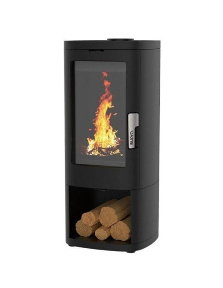 11,5 kW - Rdt: 76 % - Déflecteur vermiculite - Bûches 33 cm -Vertical - Bûcher - Acier noir - SUPRA