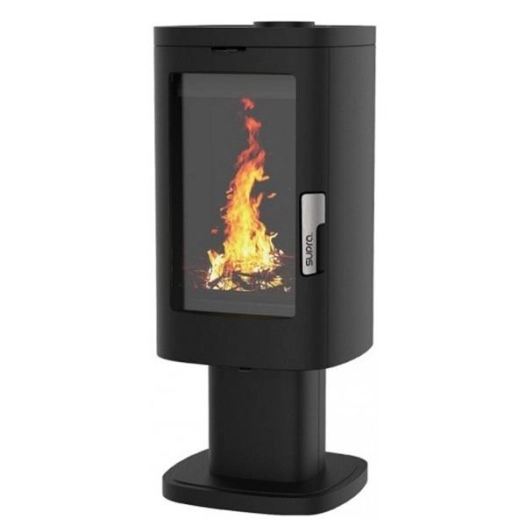 11,5 kW - Rdt: 76 % - Déflecteur vermiculite - Bûches 33 cm -Vertical - Sur Pied - Acier noir - SUPRA