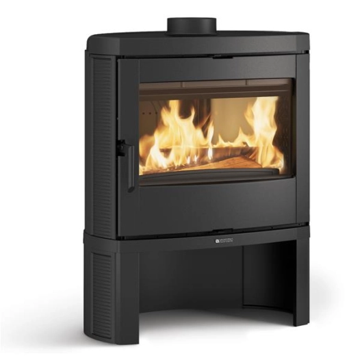 7,7 kW - Rdt: 81,8% - Foyer Fonte/Nordiker - Bûches 50 cm - Structure fonte noir - NORDICA