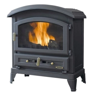 9 KW-Rdt : 79% - CO: 0,23% Bûches 50 cm-CANADIEN-Fonte-Peint anthracite - GODIN