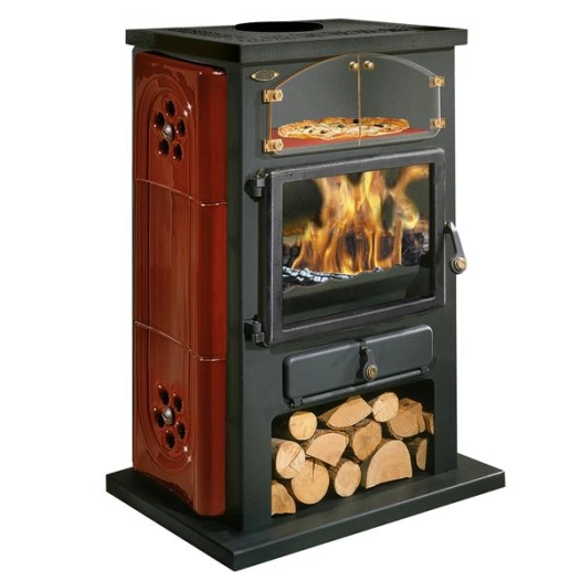 12KW- Rdt:77,9% - B.60cm-CHAMONIX-TH-Côtés faïence bordeaux - GODIN