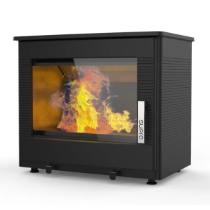 7,3 kW - Rdt: 80,2 % - Foyer vermiculite - Bûches 33 cm - Etanche - Sans pieds - Tout fonte - SUPRA