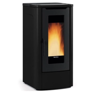 10 kW-Granulés-Trémie 30 kg-Porte fonte-Sortie air chaud frontale-Tlcde-Acier noir - NORDICA EXTRAFLAME