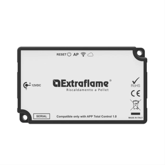 Module WiFi Etiquette blanche compatible avec application TOTAL CONTROL - NORDICA EXTRAFLAME