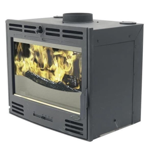 INSERT - L 71 cm-10,5 KW-Rdt: 71,5% - CO: 0,1% - Faç.galbée-B. 63 cm-Turbo-Peint anthracite - GODIN