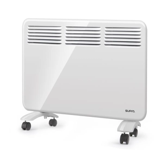 Convecteur mobile ou fixe - 1500 W - Programmateur hebdo - Thermostat - SDB - Blanc - SUPRA