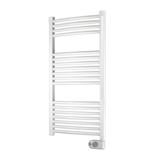 Radiateur sèche-serviettes-450 W-Fluide caloporteur-Programmateur 7 j - Fil pilote - Blanc - DUCASA