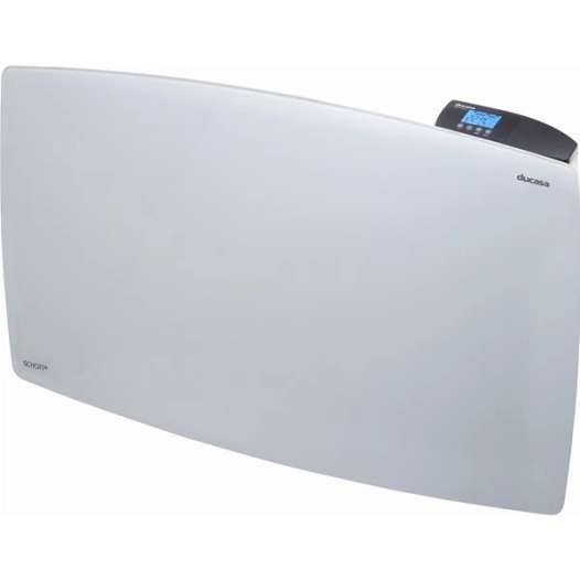Radiateur mural à chaleur douce Ducaverre - 1600 W - Prog. LCD - Connecté - Céramique - Blanc - DUCASA