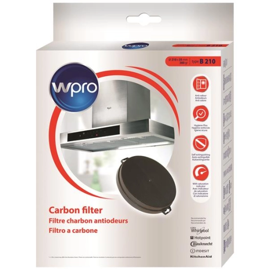 Filtre charbon antiodeurs avec indicateur de saturation - dim : 210 x 35 mm - 360 gr - WPRO
