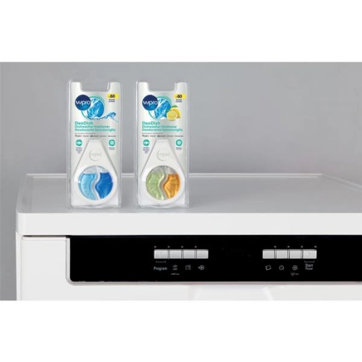 Désodorisant lave-vaisselle commandable par display de 16p : 12 senteurs citron et 4 senteurs marine - WPRO