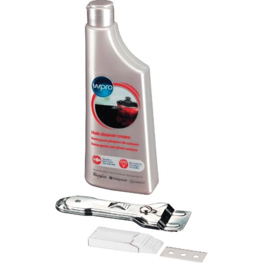 Kit vitrocéramique comprenant 1 crème nettoyante vitro 250 ml (VTC101) + 1 grattoir (SCR200) + 10 lames (LGV009) - WPRO