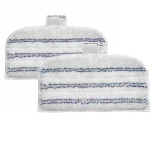 2 PATINS EN MICROFIBRE POUR BALAIS VAPEUR MÉLANGE DE MICROFIBRE ET NYLON LAVABLES EN MACHINE JUSQU'À 100 CYCLES POUR FS - BLACK