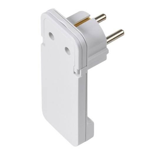 728700 - Prise électrique (2 P+T) M - 16A - ultra plate coudée à 90° - blanche - à monter - ERARD