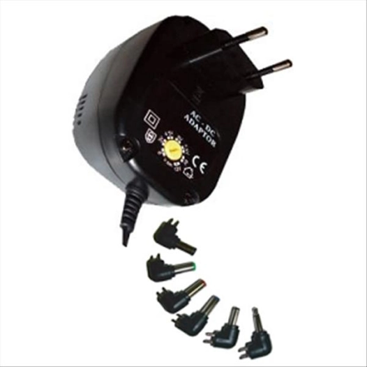 Alimentation universelle: 500 mA - 6 adaptateurs - Polarité réversible - Alternatif/Continue - ERARD