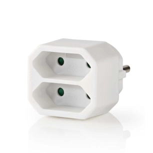 BLOC MURAL 2 PRISES Type F (CEE 7/7) 250 V AC 50 Hz Côté câble d'alimentation B: France / Type C (CEE 7/16) 250 V - NEDIS