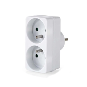 BLOC MURAL 2 PRISES Type E (CEE 7/6) 250 V AC 50 Hz Côté câble d'alimentation B: France / Type E (CEE 7/6) 250 V - NEDIS