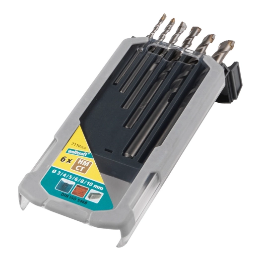 Jeu De Forets Spéciaux Pour Béton Ct 6 Pièces Ø3-10 7110000 - WOLFCRAFT