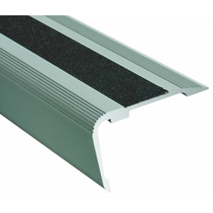 Nez de Marches Bande Carborundum Bord Sifflet alu incolore 19mm Adhésif 53x33mmx4m avec bande