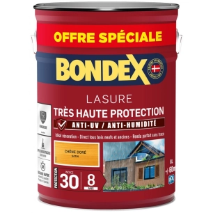 Lasure 8ans Très Haute Protection Satiné Bidon 5L+20%GRATUIT
