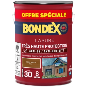 Lasure 8ans Très Haute Protection Satiné Bidon 5L+20%GRATUIT