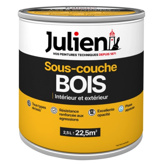 Sous-couche Bois Ext\Int Blanc Mat Pot de 2.5L