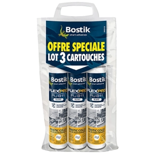 FlexPro PU811 Mastic Colle Blanc 300ml Lot de 3