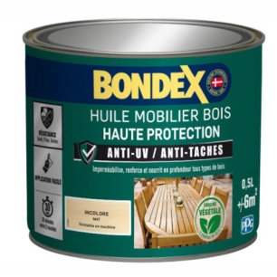 Huile Mobilier Mat Incolore Pot 0L5