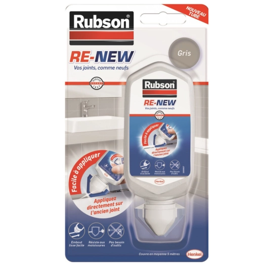 Mastic Silicone Bain et Cuisine Re-new Tube 80ml Gris