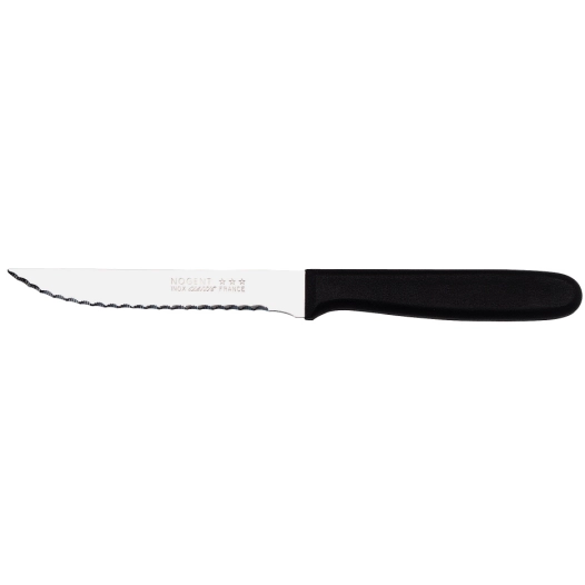 20 Couteau à steak Noir Lame Double Crantage 11cm