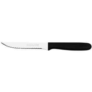 20 Couteau à steak Noir Lame Double Crantage 11cm
