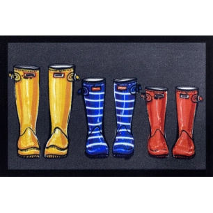 Tapis Entry Family Boots Anthracite 40x60cm