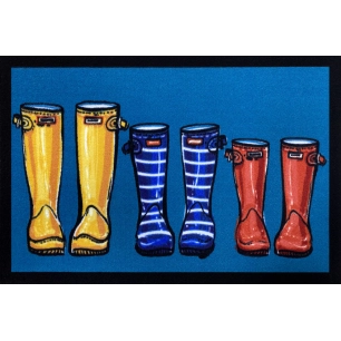 Tapis Entry Family Boots Turquoise 40x60cm
