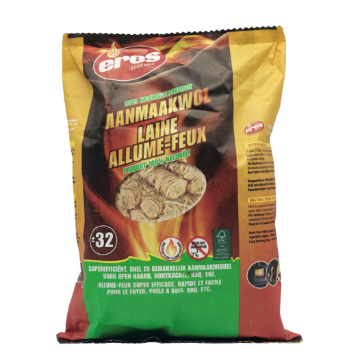 Allume Feu Laine de Bois Sachet de 32