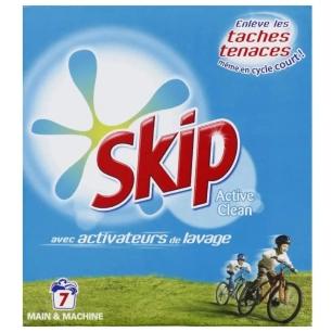 Lessive Poudre Skip Active Clean 7 Lavages 490gr