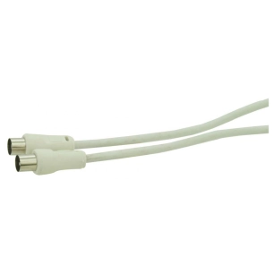 Cordon Coaxial Mâle\femelle 100HZ Blanc