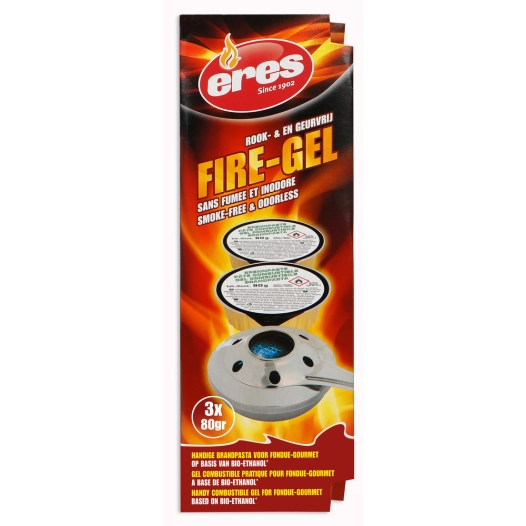 Pâte Combustible Fire Gel 100ml Lot 3 Coupelles pour fondue