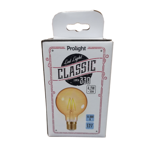 Ampoule Vintage Globe Ø80 LED E27 4.2W