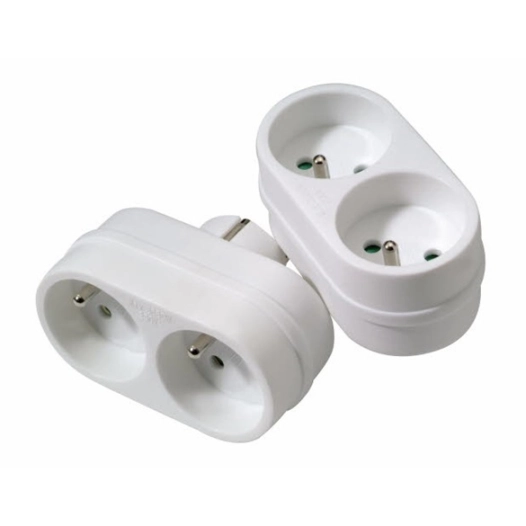 Multiprise 2x16A Blanc Lot de 2 - PROFILE