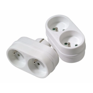 Multiprise 2x16A Blanc Lot de 2 - PROFILE