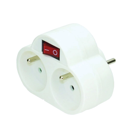 Multiprise 2X16A Banche avec Interrupteur