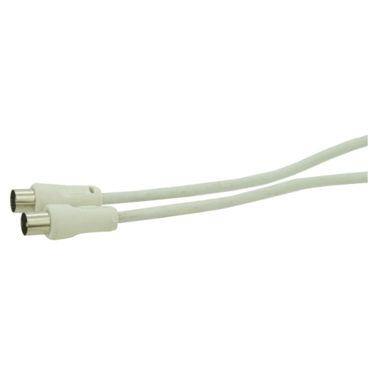 Cordon Coaxial Mâle\femelle 100HZ Blanc