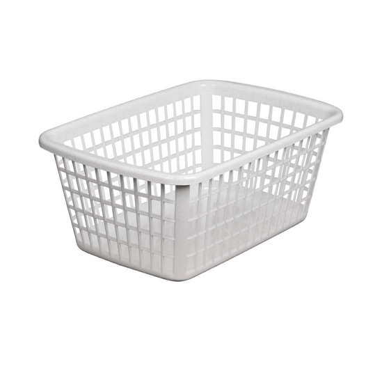 Corbeille de Rangement Rectangulaire Gris Moucheté 11L