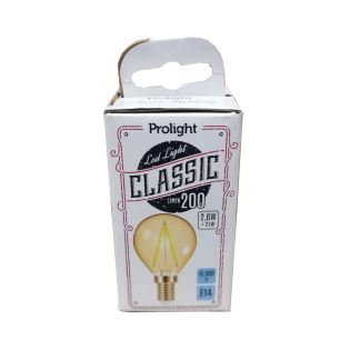 Ampoule Vintage Boule LED 2.6W E14