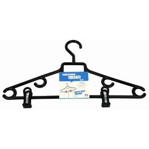 Cintre Plastique Noir à Pinces Réglables