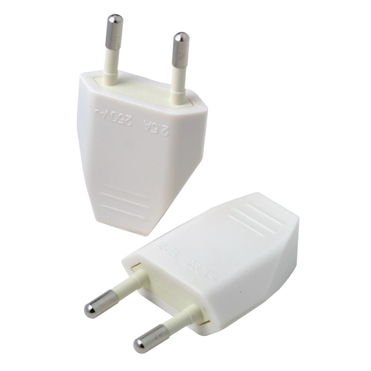 Fiche Mâle 2,5A Blanches 2 pièces