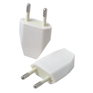 Fiche Mâle 2,5A Blanches 2 pièces