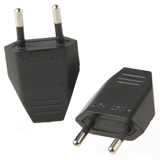 Fiche Mâle 2,5A Noires 2 pièces