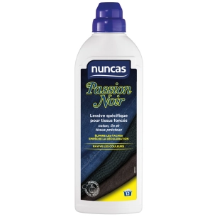 Lessive Liquide pour Tissus Foncés 750ml Passion Noire - NUNCAS