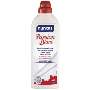 Lessive Liquide pour Tissus Blancs 750ml Passion Blanc - NUNCAS